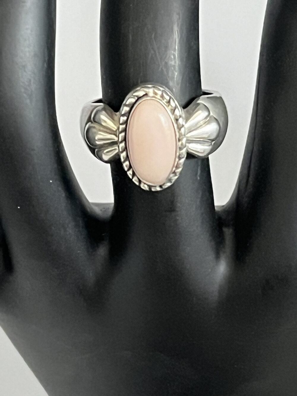 Sterling Silver Southwest NA Lt Pink MOP Ring Size 7.25
